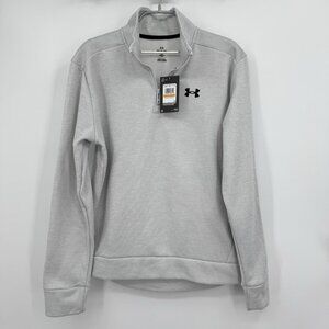 Under Armour Women's Armour Fleece 1/4 Zip Pullover Sweatershirt sz S Halo Grey